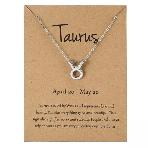 🆕Taurus Zodiac Astrology Pendant Necklace - Picture 1 of 5